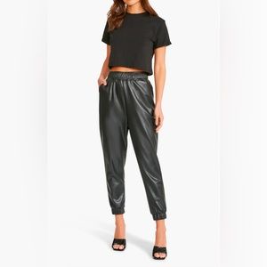 BB Dakota x Steve Madden Run the World faux leather joggers